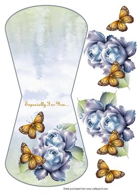 Wobble Card Roses and Butterflies