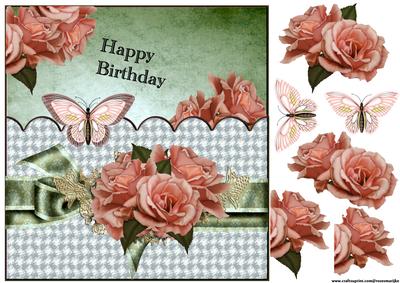 Vintage Roses and Satin Ribbon