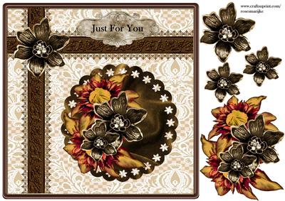Male Card in Brown & Cream