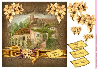 Male Card Vintage Cottage