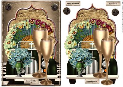 Male Card Vintage Car