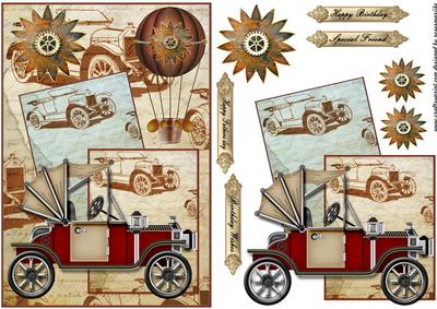 Vintage Male Card Steampunk