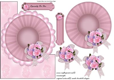 Shaped Card with Hat & Roses