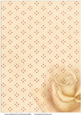 A4 Golden Rose Background Vintage Style