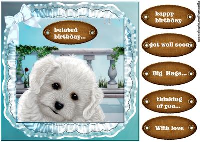 Cute Puppy Belated Birthday/other Occasion