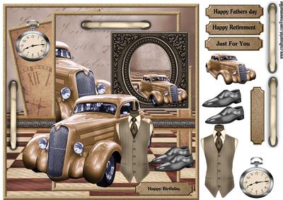 Vintage Male Card Gentleman