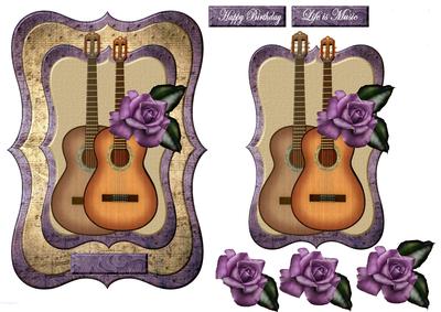 Bracked Card Music & Roses