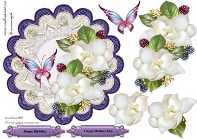Lace Topper and White Camelias