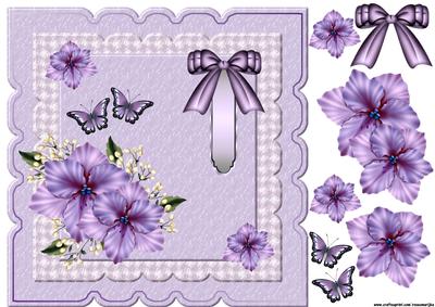 Scallop Topper Lavender Flowers