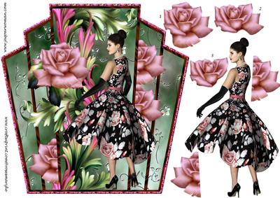 Art Deco Frame Oriental Garden