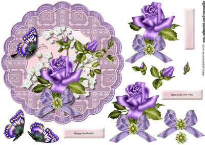 Lace Topper & Purple Roses