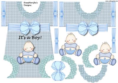 Baby Boy Romper Cute in Bleu