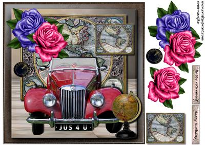 Male Card Vintage Mg