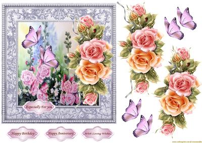Romantic Garden & Glowing Roses