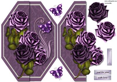 Topper with Purple/lilac Roses