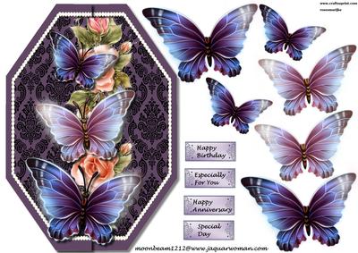 Topper with Glowing Butterflies