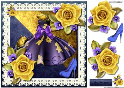Dress,roses & Shoes in Broderie Frame