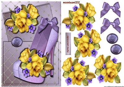 Lilac Shoes and Yellow Roses