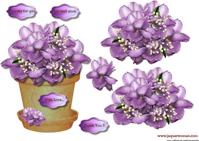 Flowerpot Lilac Rose