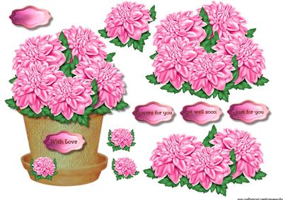 Flowerpot Dahlia's