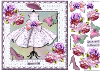 Elegant Dress & Roses