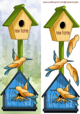 Large Dl Card Birdhouses New Home