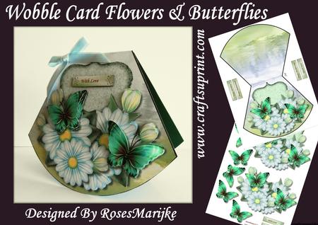 Mini Kit Wobble Card Flowers& Butterflies