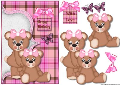 Cute Teddies Birthday Girl