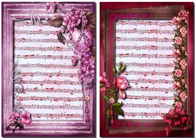 Vintage Frame Music Toppers 2