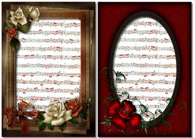 Vintage Frame Music Toppers 3