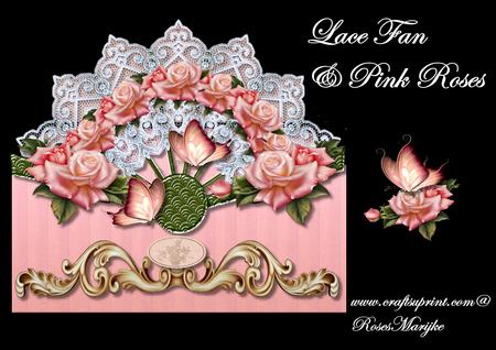 Minikit Lace Fan & Roses