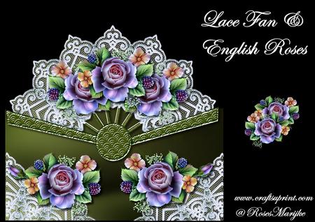 Mini Kit Lace Fan & English Roses