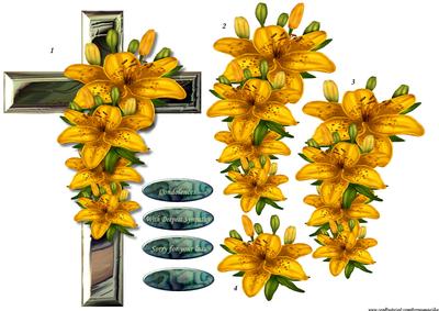 Sympathy Cross & Corsage Lilies