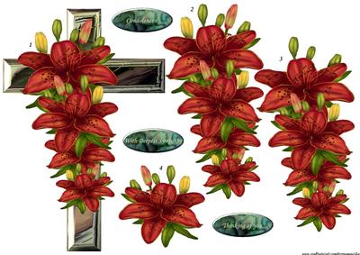 Sympathy Cross & Corsage Lilies 2