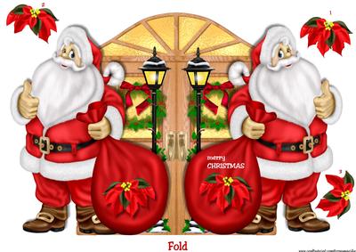 Santa Shaped Card