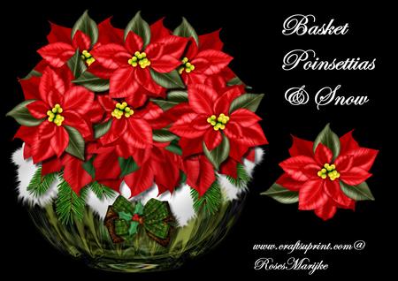 Mini Kit Basket Poinsettias & Snow