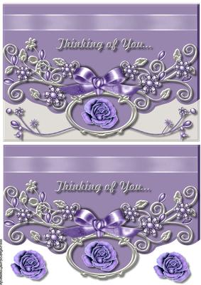 Jeweled Card Thinking of You