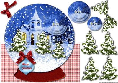 Snow Globe Christmas Church