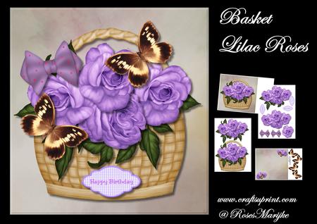 Mini Kit Basket Lilac Roses