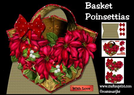 Mini Kit Basket Poinsettias