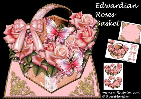 Mini Kit Basket Edwardian Roses