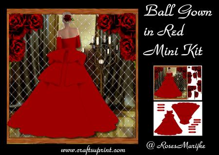 Ball Gown in Red Mini Kit