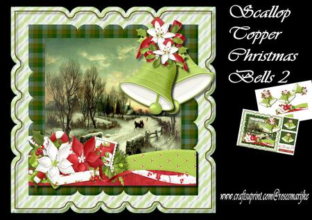 Scallop Topper Christmas Bells 2 Mini Kit
