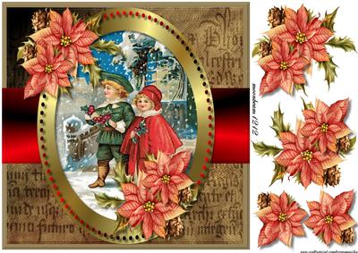 Beautiful Vintage Christmas & Poinsettias
