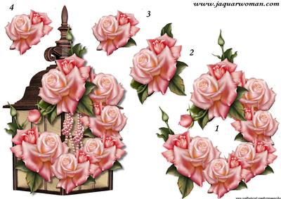 Lantern with Edwardian Roses