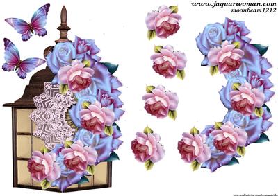 Lantern,roses & Butterflies