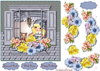 Window Birthday Girl