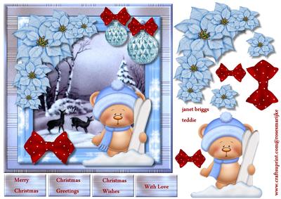 Teddies Winterfun Christmas Card