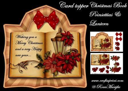 Christmas Book Lantern Card Topper