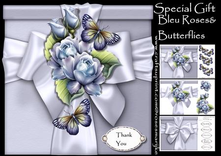 Special Gift Bleu Roses & Butterflies Mini Kit